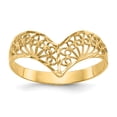 thumbnail image 1 of Bague Filigrane en Or Jaune 14K Taille Diamant, 1 of 2