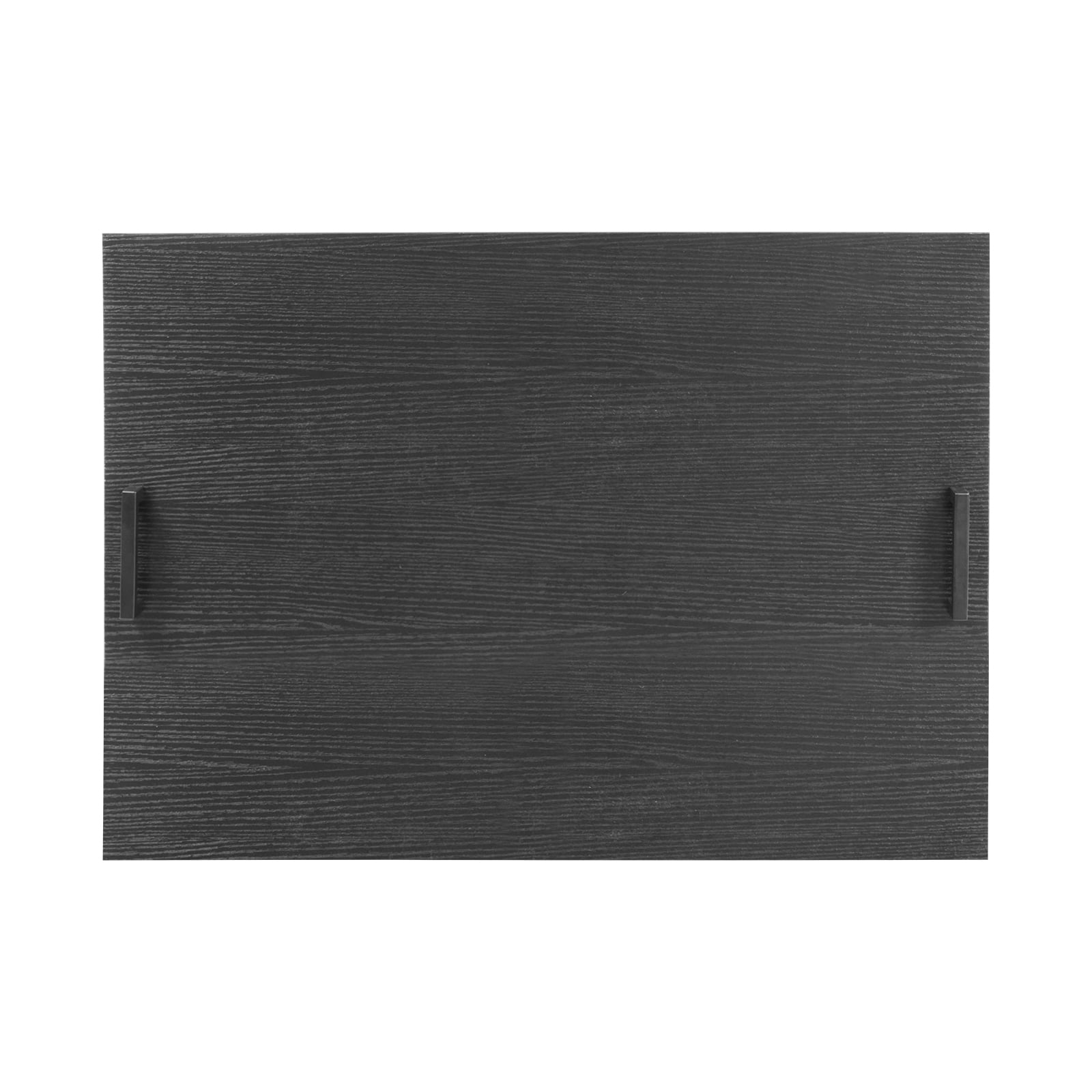 29*21in Rectangle Stove Top Cover, Stove Top Cover With Handles, Acacia Wood Iron Stove Cover(Black)