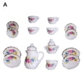 thumbnail image 2 of Walbest Doll House Miniature Mini Ceramic Tea Set Model, Dollhouse Food Play Scene Model Fairy Garden Decor Ornaments, 2 of 7