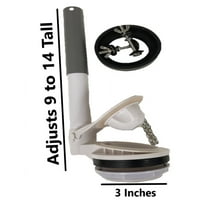 Flush Valve Assembly with Sliding Adjustable Overflow Tube for 3 inch flush hole 2 piece toilets