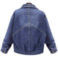 thumbnail image 4 of Vedolay Jean Jackets Jean Jackets for Women Fashion Casual Long Sleeve Button Down Denim Jacket,Blue XL, 4 of 5