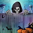thumbnail image 2 of SUYOLL Halloween Fence Peeking Yard Decorations,Spooky Face With Hands Outdoor Lawn Fence Art Signs For Halloween Party Backyard Garden Patio Decor, 2 of 8