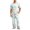 White, variant on CCRFTGI Mens Pajamas Set Summer Sleepwear Short Sleeve Pjs Set Soft Tie Dye 2 Piece Lounge Set Loungewear with Pockets Dark Blue M