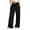 Black, variant on Dianli Solid Long Wide Leg Pants Womens Sweatpants High Waist Drawstring Outfit with Pockets Free Shipping Women Fashion Trousers Full Pants Casual Straight Solid Color Loose Casual Wide Leg Pants