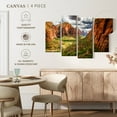 thumbnail image 5 of Elephant Stock Zion National Park Mountainscape Wall Art - Horizontal Multi Panel Canvas - Living Room Wall Decor - Nature Multi Panel - Blue And Brown Decor - 36" x 22", 5 of 8