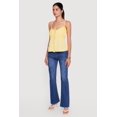 thumbnail image 3 of Women's Pleated Crochet Trim Split Front Cami, 3 of 4