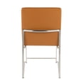thumbnail image 5 of LumiSource Silver Orchid Forrest High Back Stainless Steel Dining Chair (Set of 2) Camel Faux Leather Faux Leather, 5 of 5