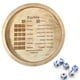 thumbnail image 2 of Oferta por tiempo limitado!Juego de dados clásico Farkle con bandeja, bandeja de dados de madera para juego de dados clásico Farkle, bandeja de dados para rodar para juegos de viaje de fiesta familia, 2 of 7