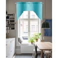 thumbnail image 5 of Turquoise Ombre Kitchen Swag Valances for Windows, Modern Abstract Art Swag Valances Curtains for Living Room, Rod Pocket Window Treatments for Bathroom, Bedroom, Cafe, 56"x36", 5 of 6