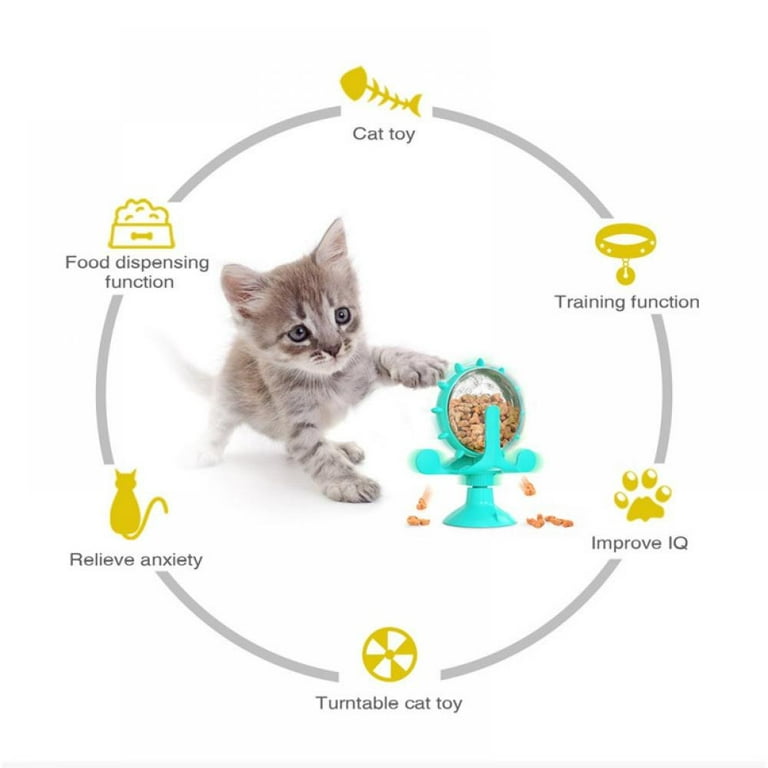 TINKER Cat Toy Feeding Toys Spinning Windmill Relieving Boredom Pet Kitty  Self-healing Interactive Toys 
