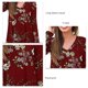 thumbnail image 4 of Camiseta femenina con cuello en V, estampado Floral, manga larga, suave, transpirable, Top para mujer para oficina, citas en casa, 4 of 5