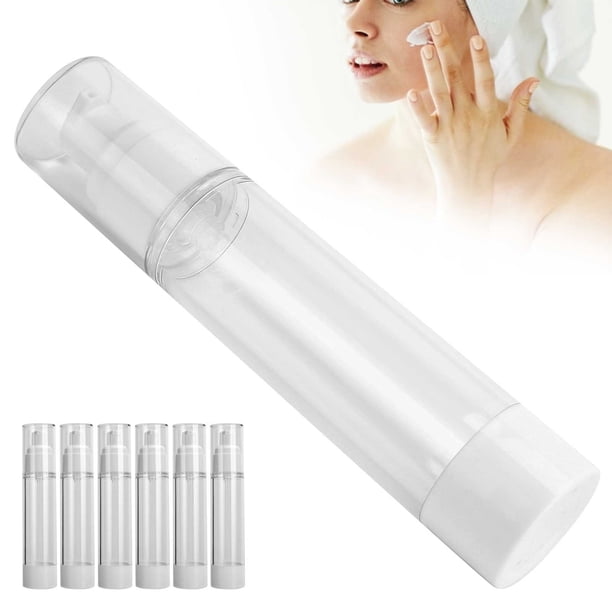Contenedor Dispensador Transparente, Botella De Bomba Vacía, 6 Unidades De Botellas De Loción Vacías, Recipientes Recargables De Tamaño Pequeño Para Cosméticos De Tamaño De