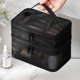 thumbnail image 5 of Portable Mesh Travel Cosmetic Storage Bag Large Capacity Lightweight Toiletry Bag for Home Hotel Makeup, 5 of 5
