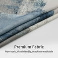 thumbnail image 4 of Navy Ombre Shower Curtain Set, Navy Blue Grey Shower Curtain, Abstract Rustic Fabric Shower Curtain for Bathroom Decor, Taupe Grunge Style Shower Curtain, Paint Brush Decor, 72 x 72, 4 of 6