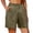Army Green, variant on TIANZEN Womens Casual Solid Cargo Pants Shorts Zipper Button Pockets Pleated Casual Pants Womens Athletic Shorts Pack Ski Pants Women Short