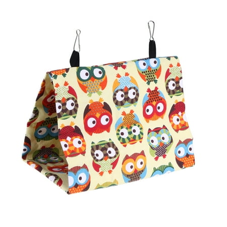 

FRCOLOR Parrot Nest Canvas Triangle Hanging Parrot Sleep Nest for Parrot Pet Animal Owl Printing Pattern
