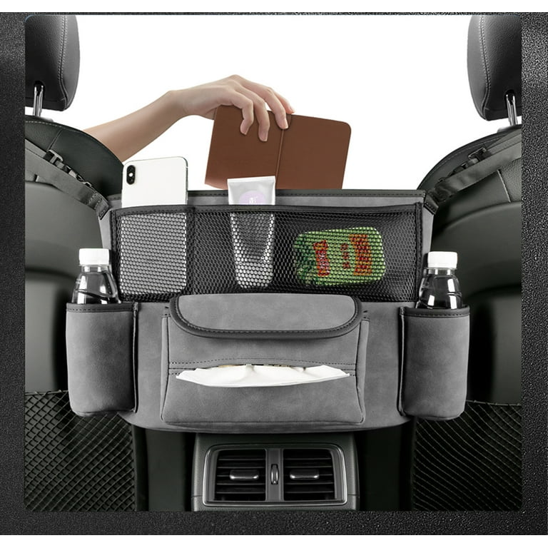 JEYODA Car Handbag Holder Between Seats Suede Large Capacity Car Purse  Holder Automotive Consoles & Organizers for Document Phone Storage Car  Organizer 