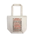 thumbnail image 1 of Happy Halloween, Typography with Bats (100% Cotton Canvas Reusable Tote Bag), 1 of 3