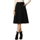 thumbnail image 2 of Falda a media pierna elástica con bolsillos de ante sintético para mujer con cinturón Negro M, 2 of 2