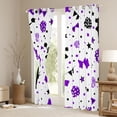 thumbnail image 3 of Manfei Purple Cheerleader Black Out Curtains For Kids,Cute Stars Bow Print Curtains Pack of 2 (42x63 Each) For Girls, 3 of 7