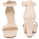 thumbnail image 3 of Sandalias de tacón grueso con tira trasera y plataforma para mujer Beige 41, 3 of 6
