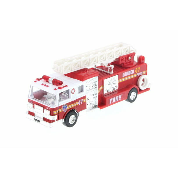 Fdny Pullback Ladder No47 Fire Truck Red Daron Tm857 Diecast Model Toy Car Brand New But No Box Walmart Com Walmart Com