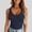 Navy, variant on BRGZLK Tank Tops For Women's Solid Color Double Lined V Neck Summer Slim Fit Basic Sleeveless Shirts Cute Trendy Going Out Tops