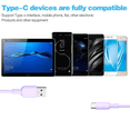 thumbnail image 2 of 5Pack (6.6FT) Fast Charging 3A USB-C to USB-A Cable Rapid Charger Quick Cord Compatible Samsung Galaxy S10 S9 S8 Plus, Note 10 9 8, LG V50 V40 G8 G7(Purper), 2 of 6