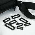 thumbnail image 4 of Uxcell 6Pack 2 Inch Plastic Rectangle Rings Webbing Belts Buckle Slide Loop, Black, 4 of 5