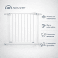 thumbnail image 4 of Puerta de Seguridad para Bebe, Niños y Mascotas Ajustable con Extensión y Cierre Automático - Reja para Escaleras o Pasillos GAON, 4 of 8