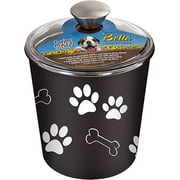 Loving Bella Treat Canister Dog Food Storage Container, Espresso, 64 oz Capacity