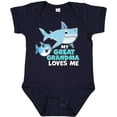 thumbnail image 3 of Inktastic My Great Grandma Loves Me with Cute Sharks Boys or Girls Baby Bodysuit, 3 of 5