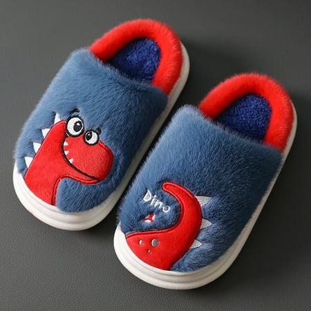 

CoCopeanut Cute Dinosaur Slipper Children Cute Cartoon Cheap Sandal for Child Winter Boys Slippers Baby Cloud Cotton Shoes Flip Flops