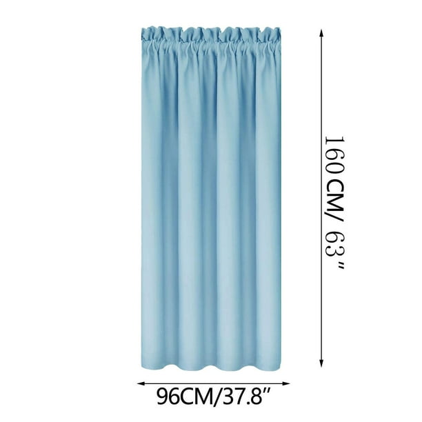 Cortinas opacas con aislamiento térmico y ahorro de energía para dormitorio y cocina, cortinas de seda de color liso escandinavas que bloquean la luz y reducen el sonido.