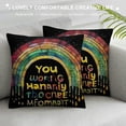 thumbnail image 3 of Inspirational Quote You are Nothing Short of Amazing Rainbow Throw Pillow Cover,Pillowcase Cushion Cover for Home Bedroom Girls Room Kids Room Nursery Decor,Gifts for Girls Kids, 3 of 5