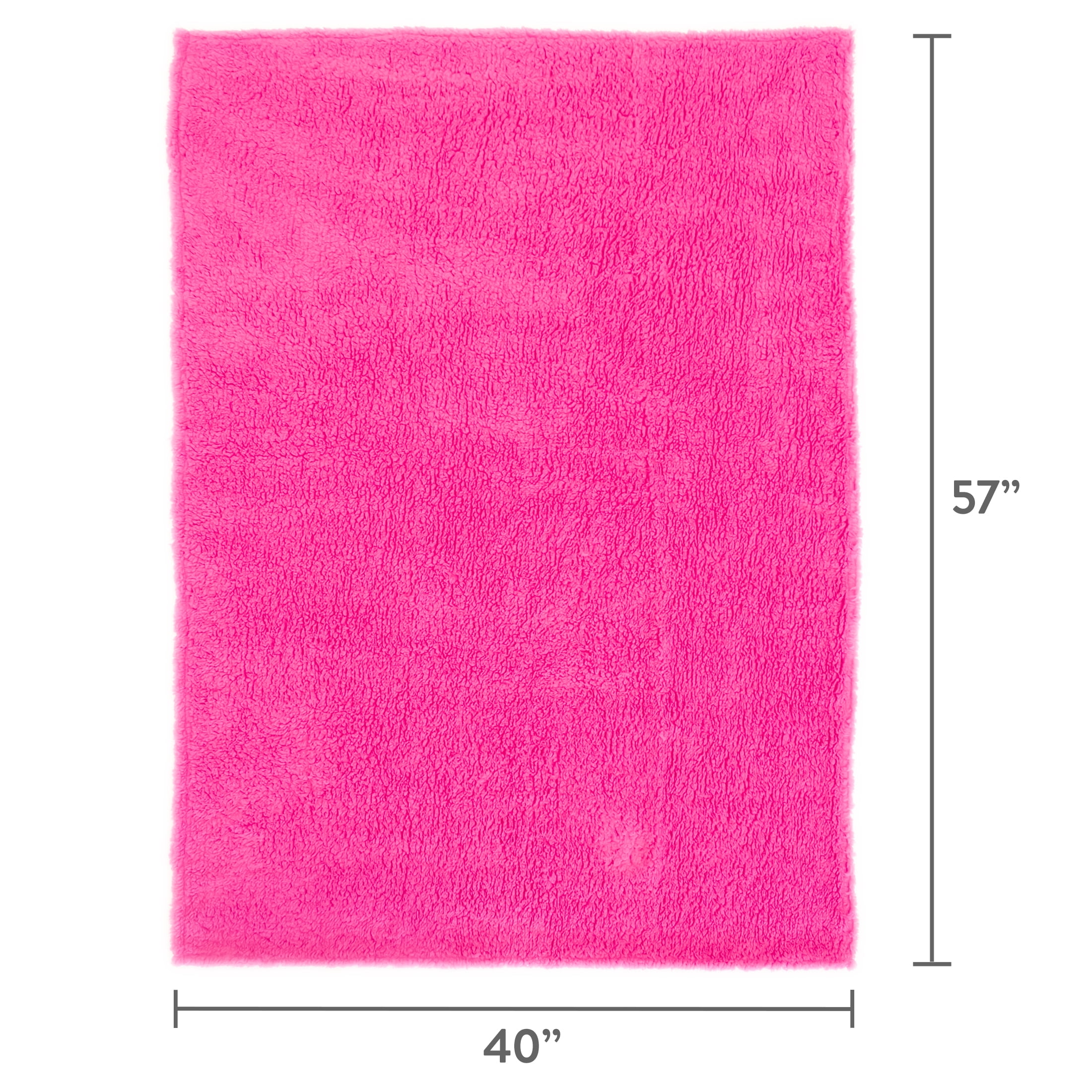 Holiday Time Pink Fleece Throw Blanket