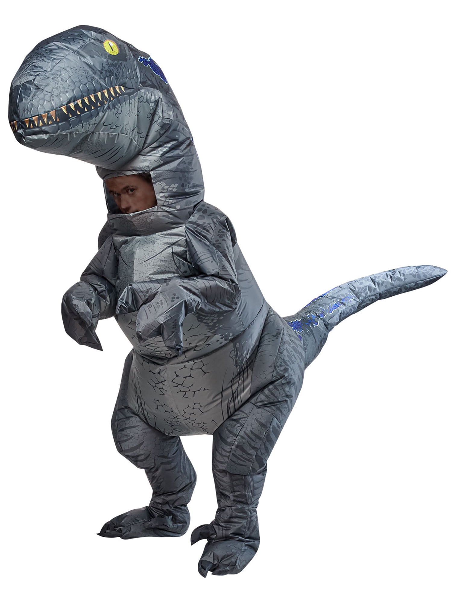 Jurassic World Blue Velociraptor Inflatable Costume for Adults by Rubies, Unisex