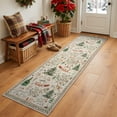 thumbnail image 3 of Lahome Christmas 2'x6' Soft Kitchen Hallway Runner Rugs Non Skid Washable, Long Entryway Accent Rug, Modern Holiday Decoration Floor Carpet Rugs for Bedroom Bathroom Living Room(2'x6',Beige), 3 of 12