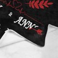 thumbnail image 3 of Custom Photo Black Throw Blankets Gift for Couples, 3 of 6