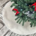 thumbnail image 2 of Cream Colored Pom Pom Christmas Tree Skirt, 2 of 6