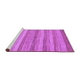 thumbnail image 2 of Ahgly Company Machine Washable Indoor Round Abstract Purple Modern Area Rugs, 5' Round, 2 of 4