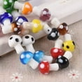 thumbnail image 3 of U8MO 10pcs 13x10/17x12mm Mixed Mushroom Lampwork Glass Loose Craft Beads Jewelry DIY-18x15mm-Opaque Lt Blue, 3 of 6