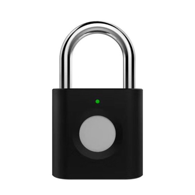 Equipaje Candado con huella digital USB Cerradura inteligente sin llave Cerradura de inducción de aleación de zinc Cerradura de puerta con múltiples grabaciones, Negro Guardurnaity EL4812-03B