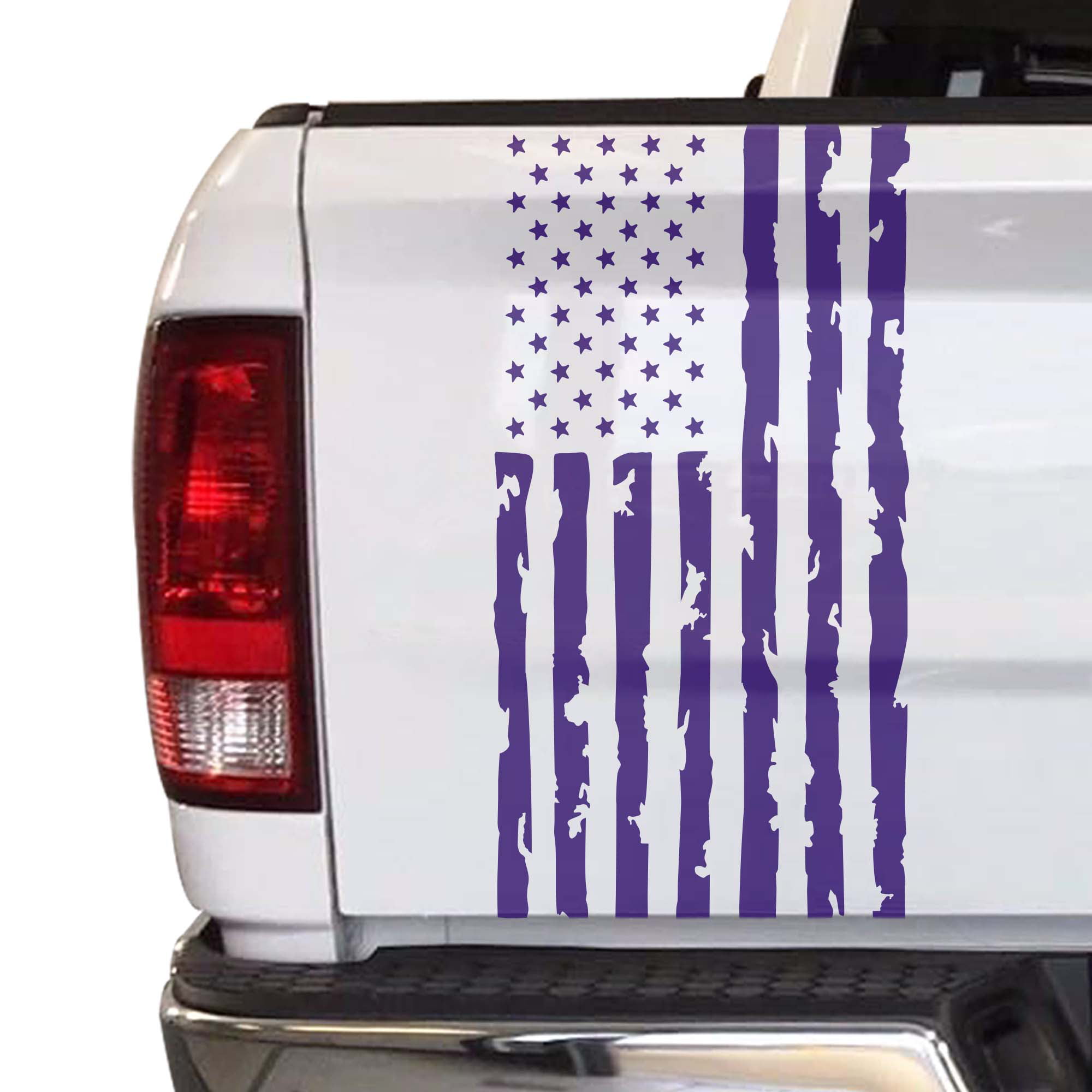 American Flag Distressed Retro Truck Tailgate Decal Graphics Rear Vinyl Wrap