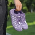 thumbnail image 4 of Hiking Barefoot Shoes,Wide-Toe Shoes Zero-drop Comfortable Slip-Resistant Barefoot Water Shoes, Women's Athletic Hiking Shoes(LightPurple), 4 of 8