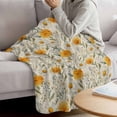 thumbnail image 3 of Spring Daisy Blanket Soft Cozy Warm Throw Blanket for Couch, Plush Fuzzy Flannel Fleece Blankets for Sofa, Country Vintage Yellow White Floral Leaf Bed Blankets Lightweight Gifts for Women, 50"x80", 3 of 9