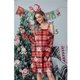 thumbnail image 5 of ICHUANYI Clearance Women Sexy Dress Christmas Printed Strapless Long Sleeve Dress(Black, S) ICHUANYI WER2023081502944, 5 of 9