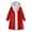 White, variant on Women Windproof Hooded Mid-Length Coat,Fleece Lined Open Front Button Jacket,Oversized Loose Warm Solid Outerwear with Side Pockets