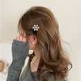 thumbnail image 6 of Sparkly Rhinestone Snowflake Hair Clip, Metal Alligator Design, Festive Accessory for Christmas Parties, 4cm Diameter, 6 of 8