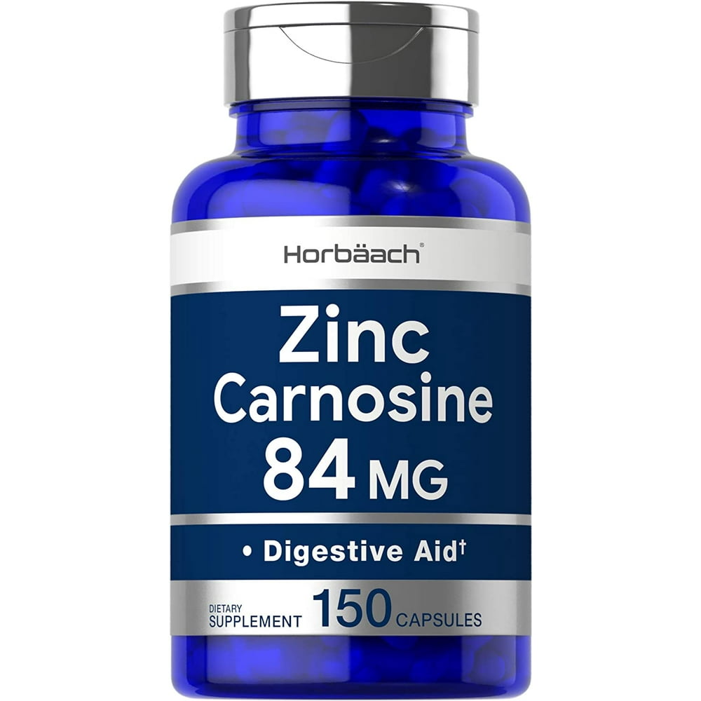 Zinc Carnosine Supplement 84mg per Capsule 150 Count NonGMO